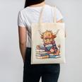 Highland Cow Reading Book Librarian Library Canvas Tote Bag Highland Cow Reading Book Librarian Library Canvas Tote Bag