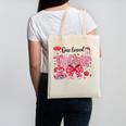 HUGvyn One Loved Teacher Valentine Book Heart Reading Bow Canvas Tote Bag