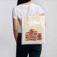 I'm Fine Reading Books Reader Book Lover Librarian Canvas Tote Bag