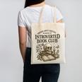 Introverted Book Club Member Anti Social Reader Canvas Tote Bag
