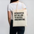 Introverted Underwriter Underwriting Introvert Canvas Tote Bag Introverted Underwriter Underwriting Introvert Canvas Tote Bag