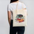 It's a Good Day To Read a Book Floral Stack Tee Canvas Tote Bag
