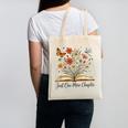 Just One More Chapter Open Book Flowers Canvas Tote Bag Just One More Chapter Open Book Flowers Canvas Tote Bag