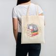 I Just Want To Read Books And Pet Cats Cat And Book Canvas Tote Bag