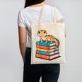 Leopard Gecko Book Lover Reading Canvas Tote Bag