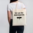 Let Us Be Menaces Dragon Book Lover Canvas Tote Bag