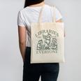 Libraries Are For Everyone Racoon Read Banned Book Librarian Canvas Tote Bag