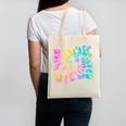 Library Book Fair Vibe Tie Dye School Reading Nostalgic Canvas Tote Bag