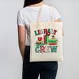Library Crew Book Lovers Reader Teacher Librarian Christmas Canvas Tote Bag