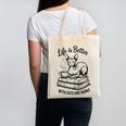 Life Is Better With Cats & Books Sphynx Cat Mom Women Canvas Tote Bag
