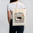 Life Is Better With Cats And Books Canvas Tote Bag Life Is Better With Cats And Books Canvas Tote Bag