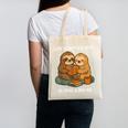 Life Is Better With Sloths And Books Cute Sloth Lover Canvas Tote Bag