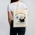 Life Is Better With Yarn Cats And Books Canvas Tote Bag