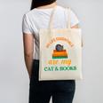 My Life Essentials Are Cat And Books Canvas Tote Bag My Life Essentials Are Cat And Books Canvas Tote Bag