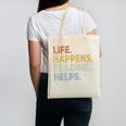 Life Happens Reading Helps Book Lovers Vinage Canvas Tote Bag