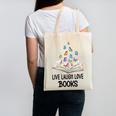 Live Laugh & Love Books Reading Butterfly Book Lover Bookish Premium Canvas Tote Bag