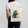 Lizard Reading Book Librarian Bookworm Reader Read Canvas Tote Bag