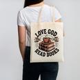 Love God Drink Coffee Read Books – Vintage Spiritual Reading Canvas Tote Bag