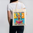 Love Reading And Giraffes Cute Giraffe Reading Book Lovers Canvas Tote Bag Love Reading And Giraffes Cute Giraffe Reading Book Lovers Canvas Tote Bag