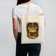 The Magic Of Books Vintage Style Reading Lover Cat & Tea Canvas Tote Bag