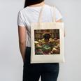 Melanin Afro Women Educated Reading Book History Girls Canvas Tote Bag