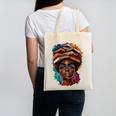 Melanin Girl Afro Book Lover Librarian Teacher Student Canvas Tote Bag