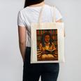 Melanin Girl Locs Book Lover Librarian Teacher Student Canvas Tote Bag