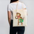 Monkey With a Book Canvas Tote Bag