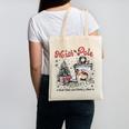 North Pole Book Club Book Lover Bookish Bookworm Christmas Canvas Tote Bag