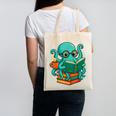 Octopus Reading Book Reading Bookworm Reader Canvas Tote Bag