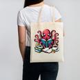 Octopus Reading Book Coffee Lover Bookaholic Bookworm Reader Canvas Tote Bag Octopus Reading Book Coffee Lover Bookaholic Bookworm Reader Canvas Tote Bag