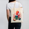 Octopus Reading Books Tea Coffee Canvas Tote Bag Octopus Reading Books Tea Coffee Canvas Tote Bag