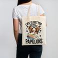 Papillon Dog Breed Life Is Better With Books And Papillons Canvas Tote Bag