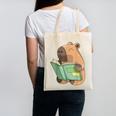 Pet Capybara Is Reading Library Capy Word Book Day Teacher Men Women Kids Canvas Tote Bag