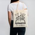 Plot Twist I'm Sober Women's Sobriety Book Reading Literary Canvas Tote Bag