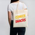 Powered By Comics And Snacks Comic Book Lover Canvas Tote Bag