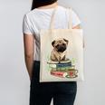 Pug Dog Reading Book Coffee Read Books Be Kind Stay Weird Canvas Tote Bag Pug Dog Reading Book Coffee Read Books Be Kind Stay Weird Canvas Tote Bag