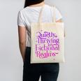 Quietly Thriving In Fictional Realms Book Lovers Canvas Tote Bag
