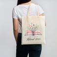 Quote New Chapter Begins Retired 2025 Floral Open Book Canvas Tote Bag Quote New Chapter Begins Retired 2025 Floral Open Book Canvas Tote Bag