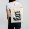 Raccoon With Book Cute Raccoons Reading Books Canvas Tote Bag Raccoon With Book Cute Raccoons Reading Books Canvas Tote Bag