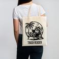 Raccoon Reading Books Summer Humor Trash Reader Canvas Tote Bag