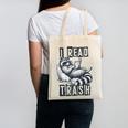 Racoon Reading Spicy Smutty Book Booktok I Read Trashy Books Canvas Tote Bag