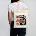 Well Read & Slightly Feral Raccoon Book Lover Graphic Canvas Tote Bag