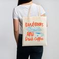Read Book And Drink Coffee Book Club Reading Canvas Tote Bag