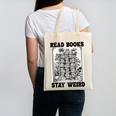 Read Books Stay Weird Book Lover Joke Introvert Reading Canvas Tote Bag