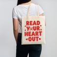 Read Your Heart Out Book Lover Reading Teachers Kids Canvas Tote Bag