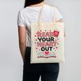Read Your Heart Out Love Book Valentine Teacher Bookworm Canvas Tote Bag