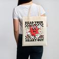 Read Your Heart Out Teacher Valentines Book Lover Canvas Tote Bag Read Your Heart Out Teacher Valentines Book Lover Canvas Tote Bag