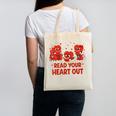 Read Your Heart Out Valentine Teacher Bookworm Lover Canvas Tote Bag