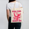 Read Your Heart Out Valentines Day Book Lover Bookish Teach Canvas Tote Bag